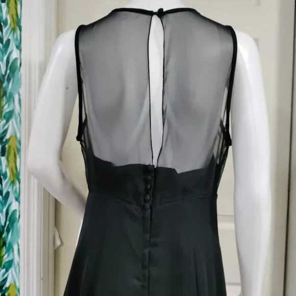 Vintage New Image Luxgoth Wedding Formal Cutout Maxi Dress Black Womens Size 12 - Picture 4 of 13